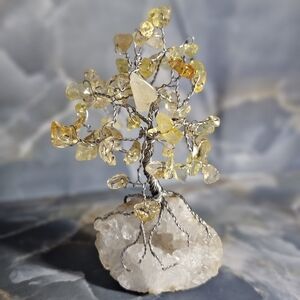 Wire Gemstone Tree Of Life with Citrine Accents
